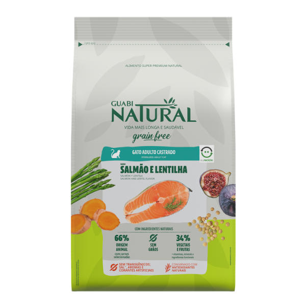 Guabi Natural GF Gato Adulto Castrado Salmón y Lenteja