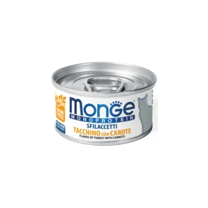 Alimento Húmedo Monge Adult Monoprotein Pavo y Zanahoria para gato 80gr en lima peru