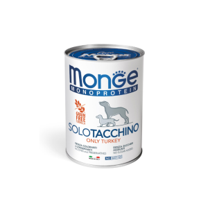 Alimento Humedo Monge Adult Monoprotein Pavo para perro 400 G en lima peru