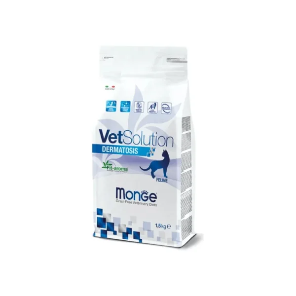 Alimento medicado Monge Vet Solution Dermatosis para gato 1.5 Kg en lima peru