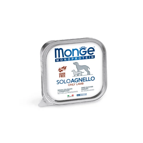 Monge Canine Adult Monoprotein Cordero 150g en lima peru