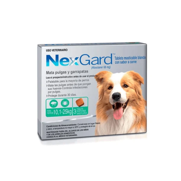 Antipulgas Nexgard L X 68 Mg X 3 Tab para perro (10.1-25 Kg) en lima peru