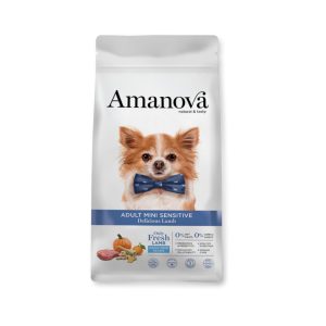 Amanova Adult Mini Sensitive Delicious – Cordero Fresco para Perros Adultos Mini Sensibles 2 Kg