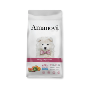 Amanova Puppy Sensitive Salmon Deluxe – Salmón Fresco para Cachorros Sensibles 7 Kg