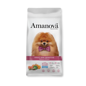 Amanova Adult Mini Sensitive Salmon Deluxe 2 kg – Alimento Hipoalergénico para Perros Pequeños